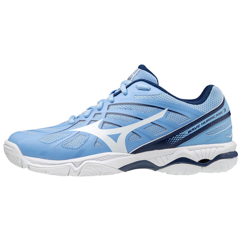 Damske Volejbalove Tenisky Mizuno Wave Hurricane 3 Modre/Biele Vypredaj SYAF82613